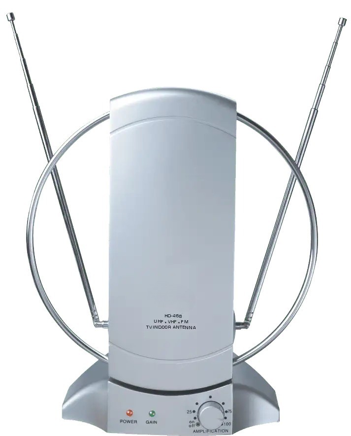 HD-468 Indoor HDTV Antenna, Amplified 4k Ready 1080P Indoor VHF/UHF Receiver