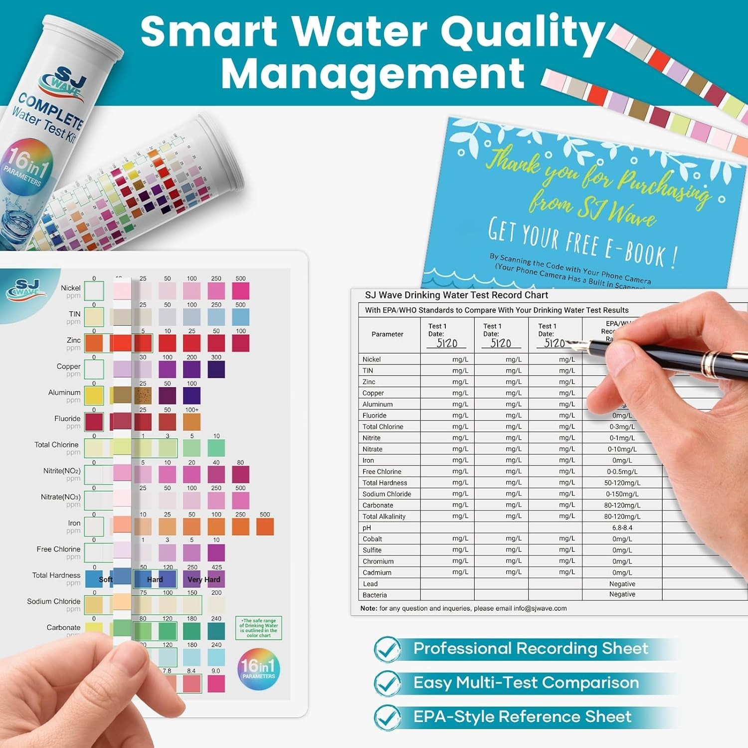 22 in 1 Water Test Kit for Lead, Fluoride, Chlorine, Hardness, Iron