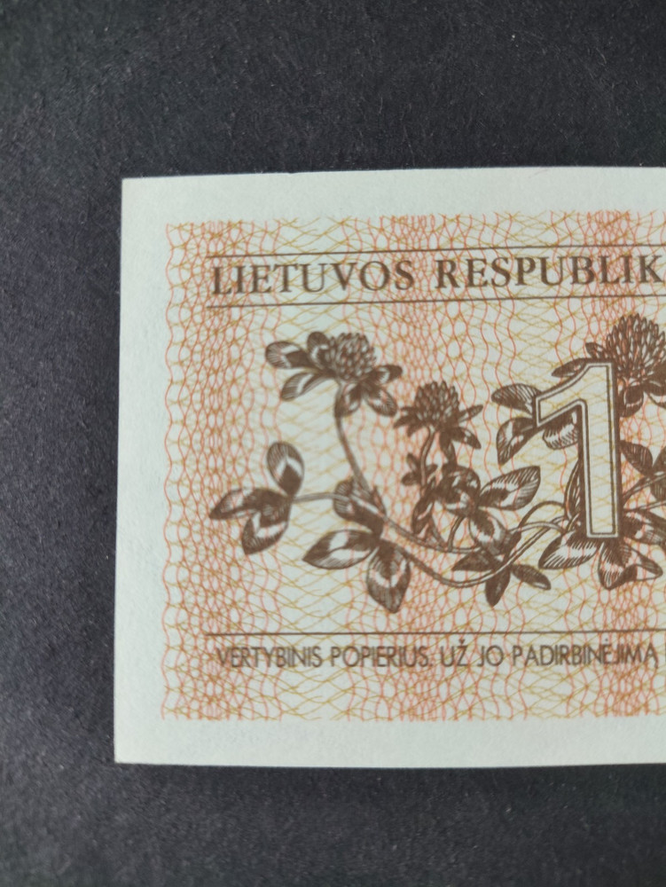 1992 Lithuania 1 Talonas Banknote - UNC