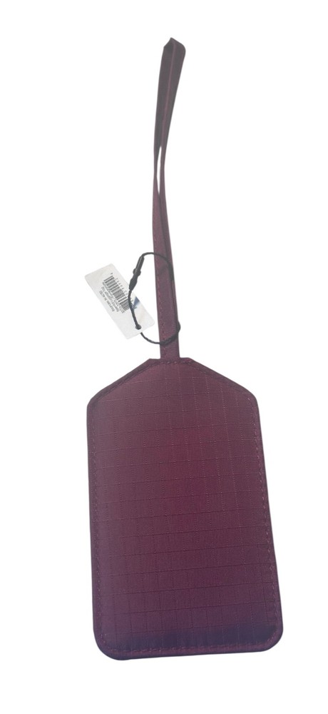 Vera Bradley Essential Pomegranate Luggage Tag- solid pattern - reddish brown