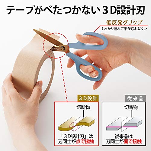Plus Fit Cut Curve Scissors Blue 35-722