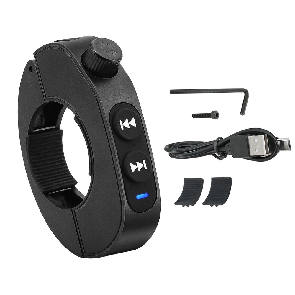 For Motorcycle Handlebar Wireless Bluetooth Media Remote Control Button Black