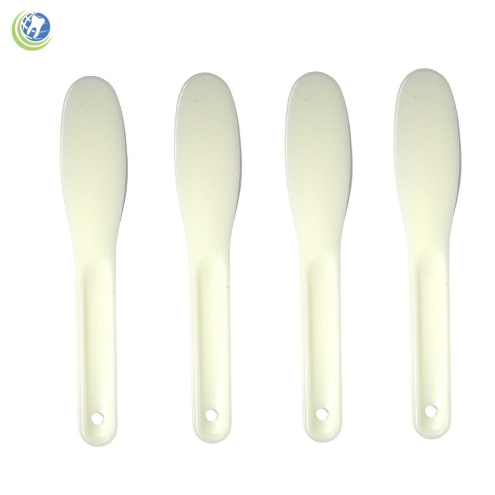 DENTAL LAB PLASTIC MIXING SPATULA FOR IMPRESSION MATERIAL ALGINATE 4PC SET WHITE
