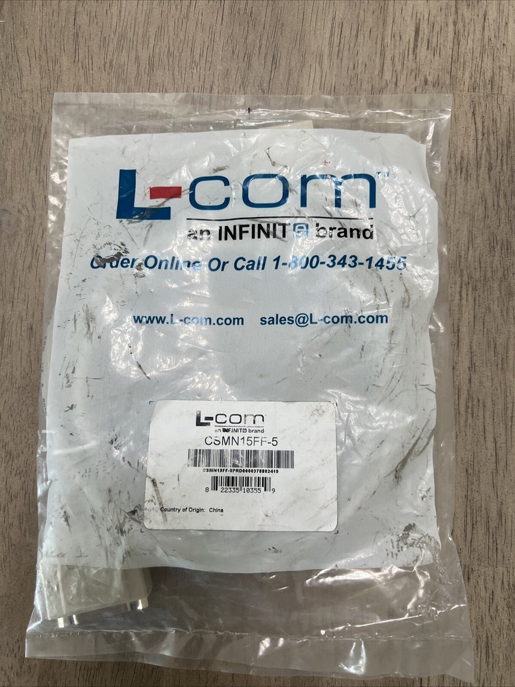 L-Com CSMN15FF-5 Cable New In Package 5FT