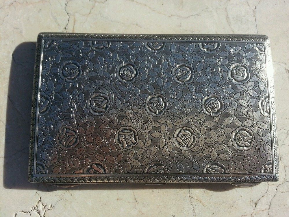ANTIQUE SOLID SILVER, SUPERB ANTIQUE SILVER CIGARETTE CASE, CUSTOM COMMISSION