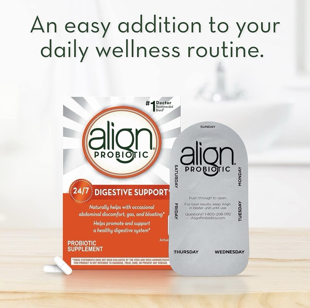 28 CAPSULES ALIGN PROBIOTIC 24/7 DIGESTIVE SUPPORT BB: 01/2027