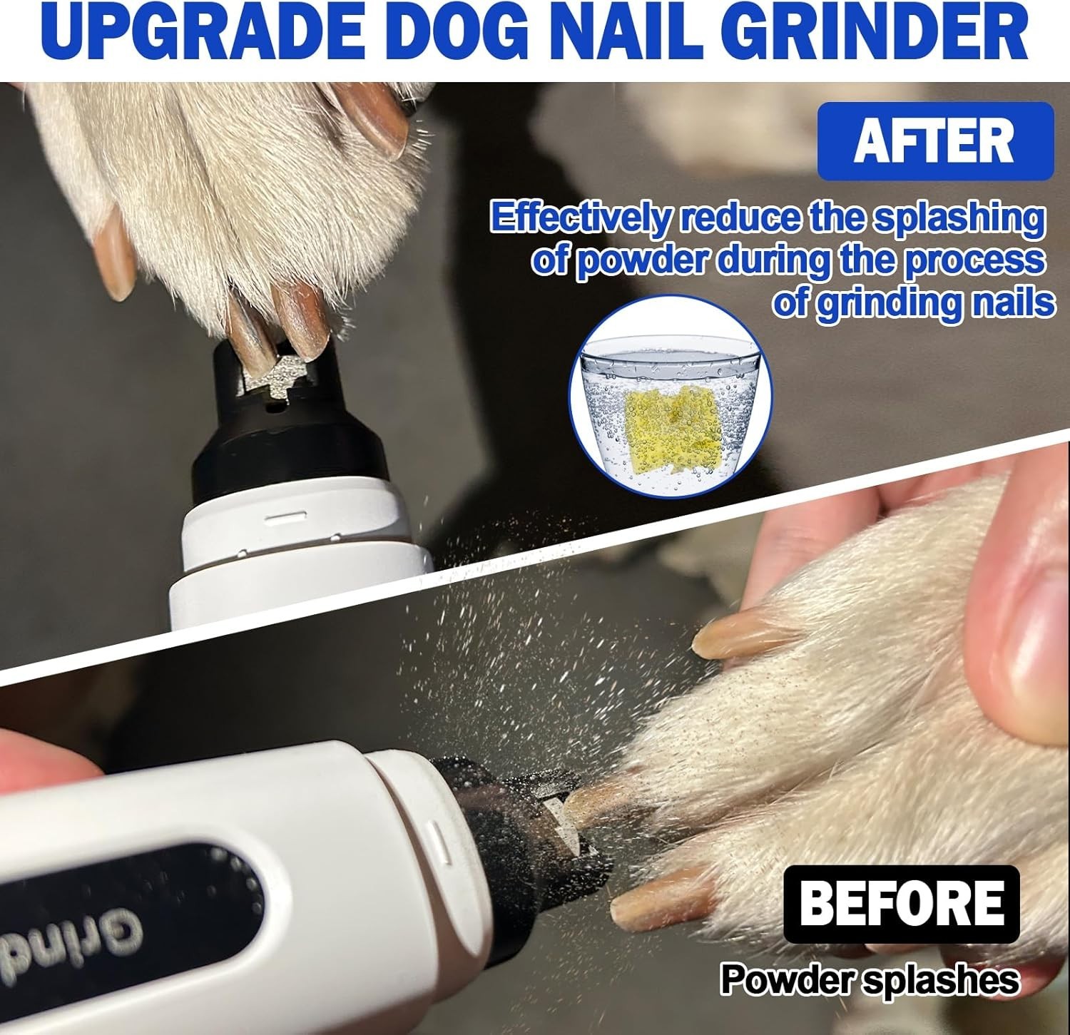 Upgraded Silent Groom Pro Nail Grinder Heusom Silent Grind Pro for Dogs Nail NEW