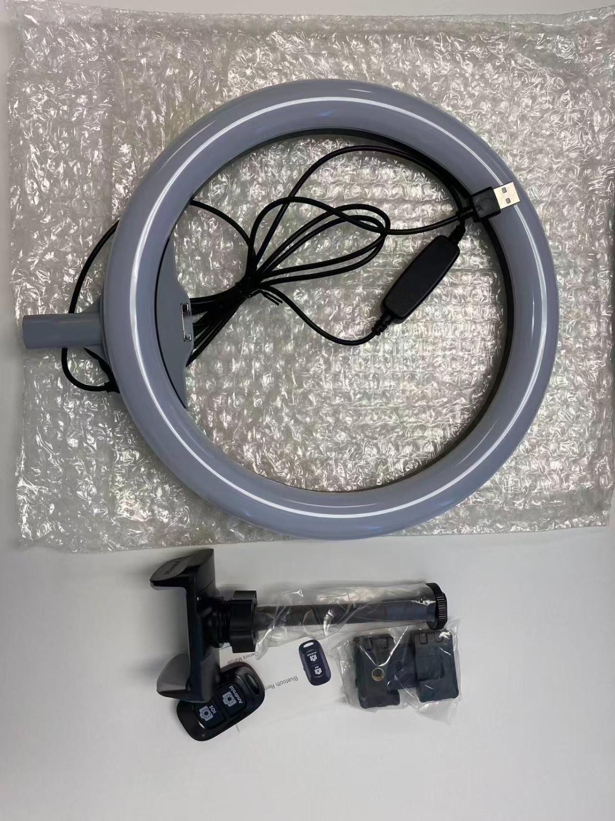 10.2'' Selfie Ring Light with 50'' Tripod Stand and Phone Holder, Dimmable NEW