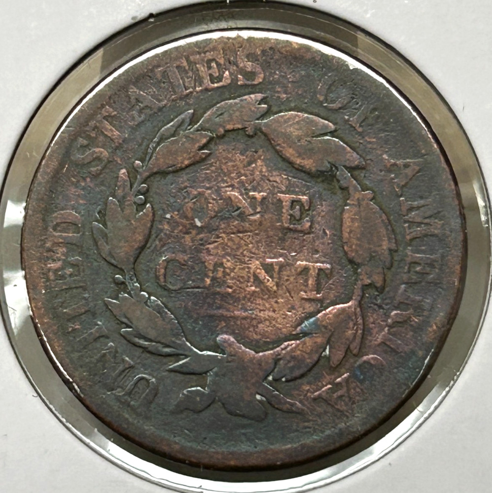 1818 Coronet Heat Large Cent - Decent Grade - Old Cleaning