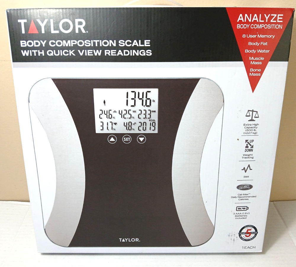 Taylor Body Composition Scale with Quick View Readings Extra High Capacity NEW