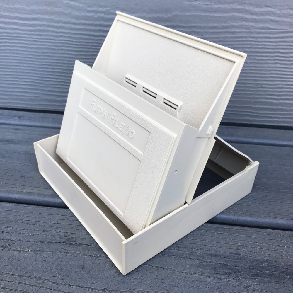 Flip N File Library Case 5.25 Floppy Disk Diskette Holder Storage Box