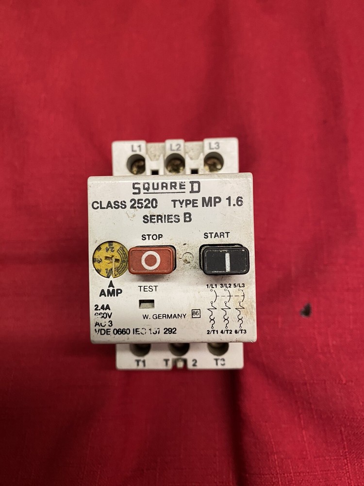 SQUARE D CLASS 2520 TYPE MP 1.6 MANUAL MOTOR STARTER SER B