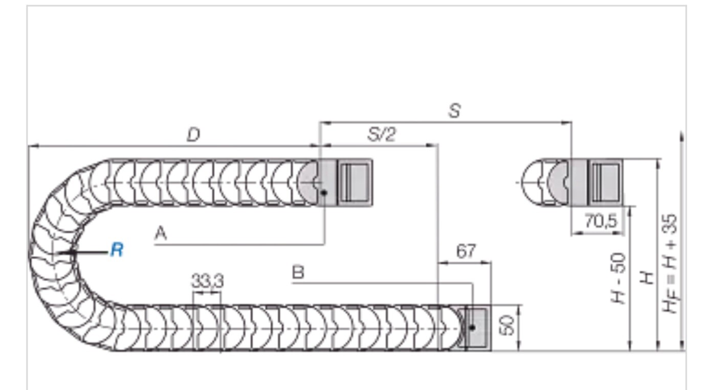 NEW IGUS R58 Series E-Chain Cable Carrier; 58-200-250-0, 200mm x 35mm