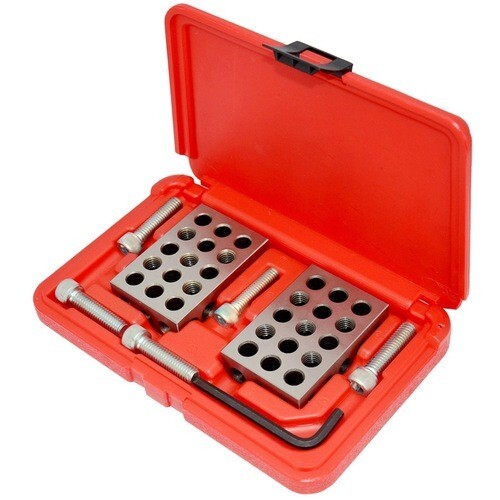 1 2 3 Blocks Precision Tri-Blocks Setup Work Holding Plastic Case PR123
