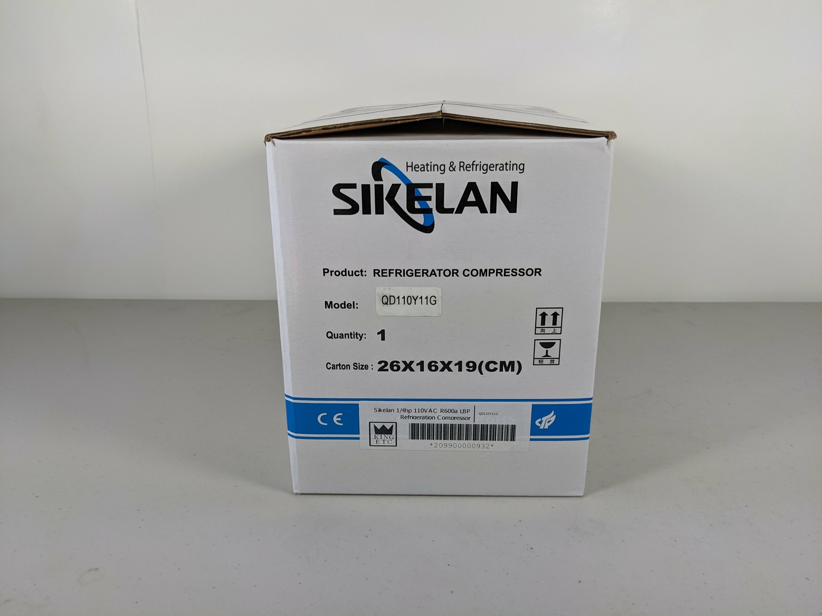 Sikelan QD110Y11G Refrigeration Compressor 1/4HP 751BTU 110-120V R600a LBP