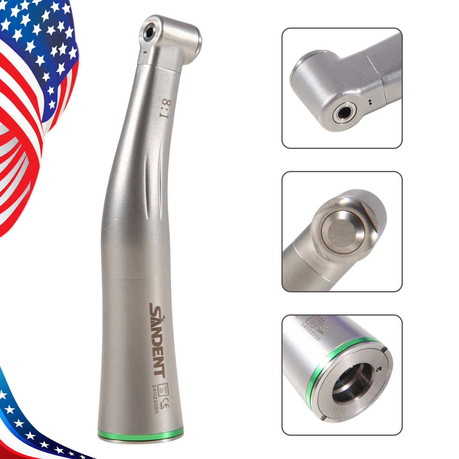 Dental Endo Handpiece 8:1 Contra Angle Endodontic Head For Dentsply E Type