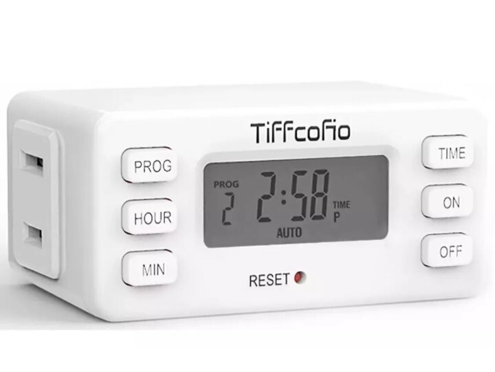 2 TiFFCOFiO Indoor 15A/1800w Digital Light Programmable Outlet Timer Prong Plug
