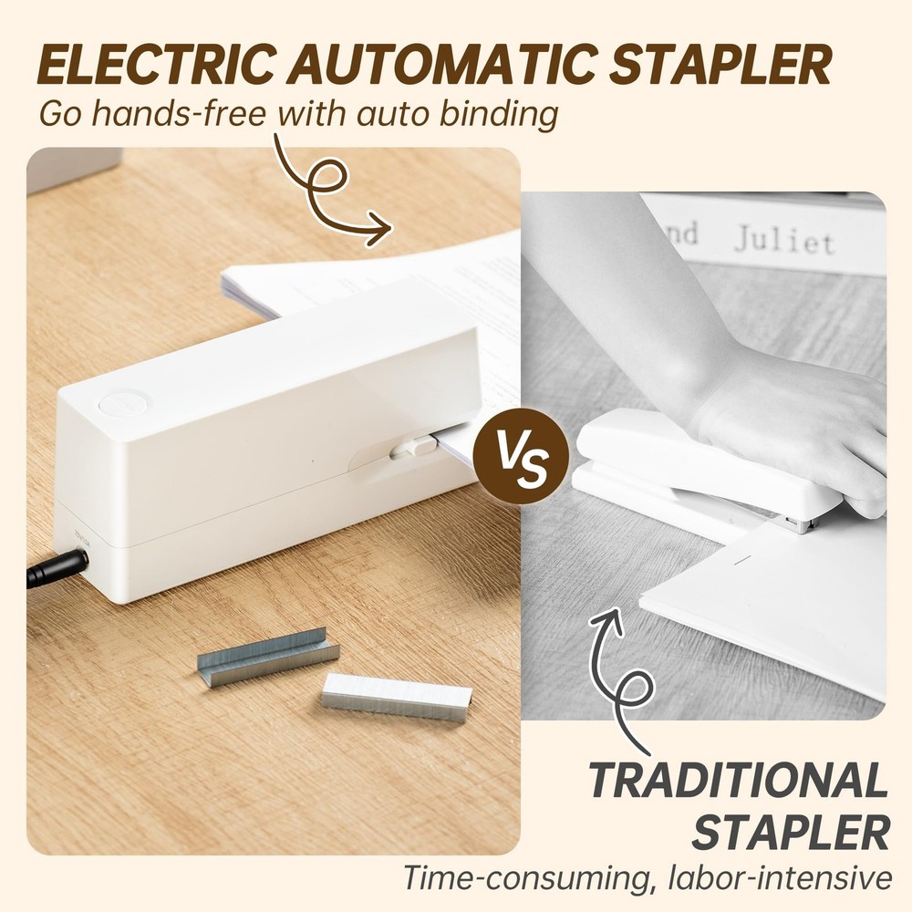 Stapler, Automatic Staplers for Desk with 2000 Staples & Staple , 25-Capacity...