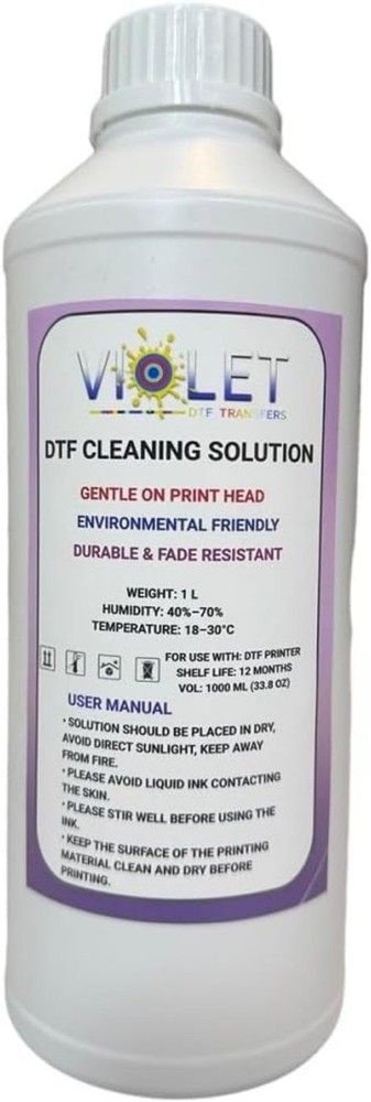 Improved DTF Cleaning Solution 1000ML - Restore Print Performance Effortlessly