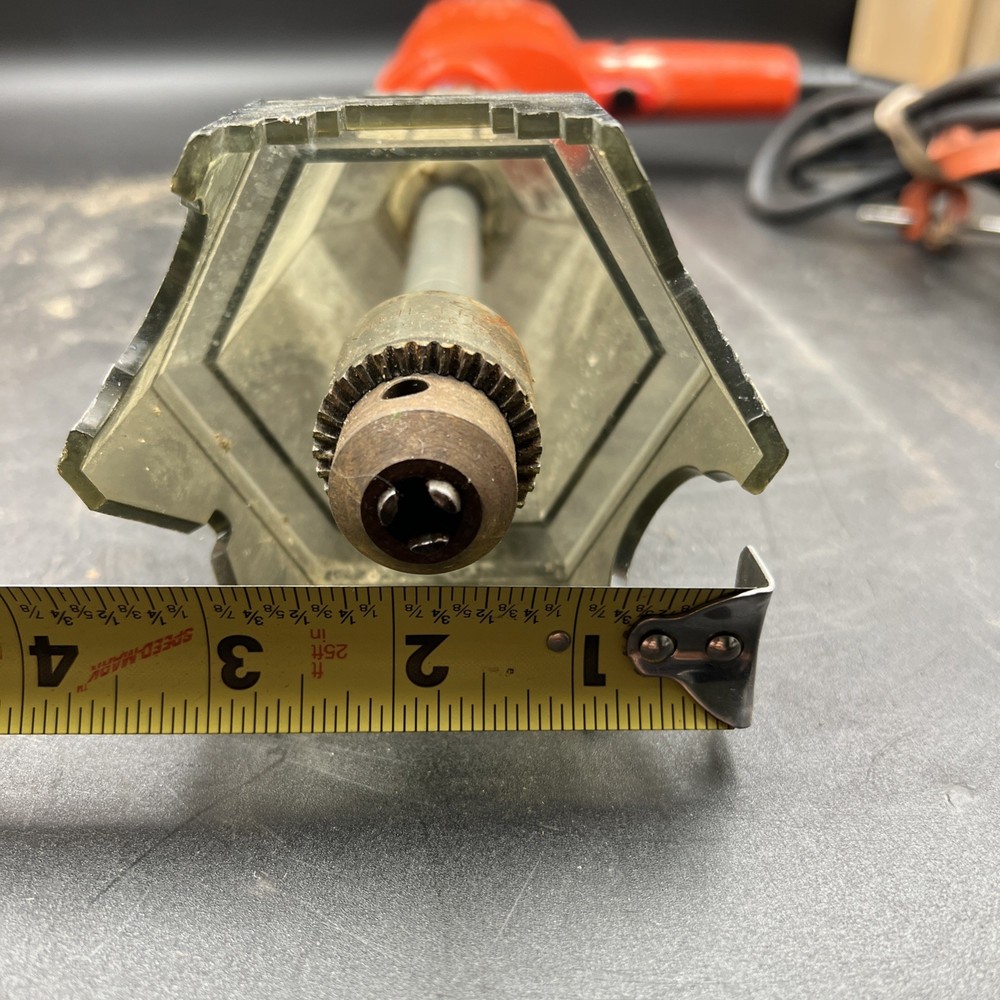 VM Vtg Black & Decker 3/8" Variable Speed Drill w Drill Guide TESTED WORKS