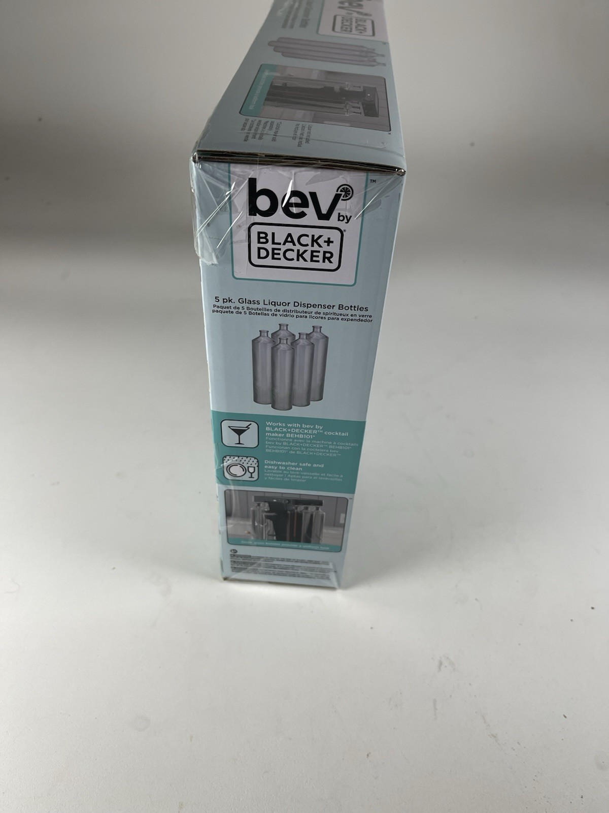 Bev by BLACK+DECKER 5 Pack Glass Cocktail Dispenser Bottles Model BEWB105