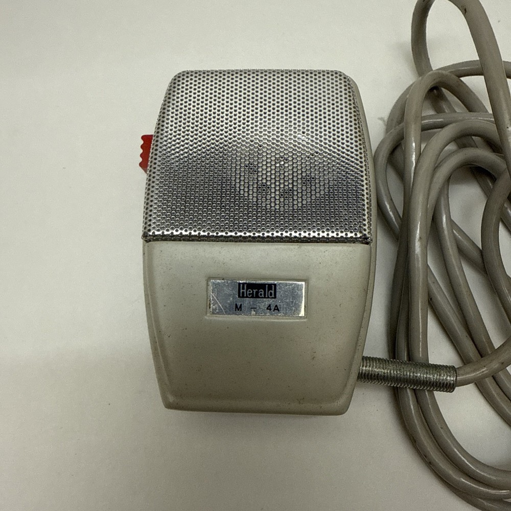 Herald Electronics Co Crystal Microphone M-4A With Box Audio Equiptment Vintage