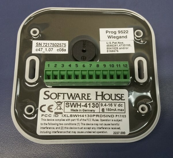 Software House Access Control SWH-4130 Proximity Contactless Card Reader