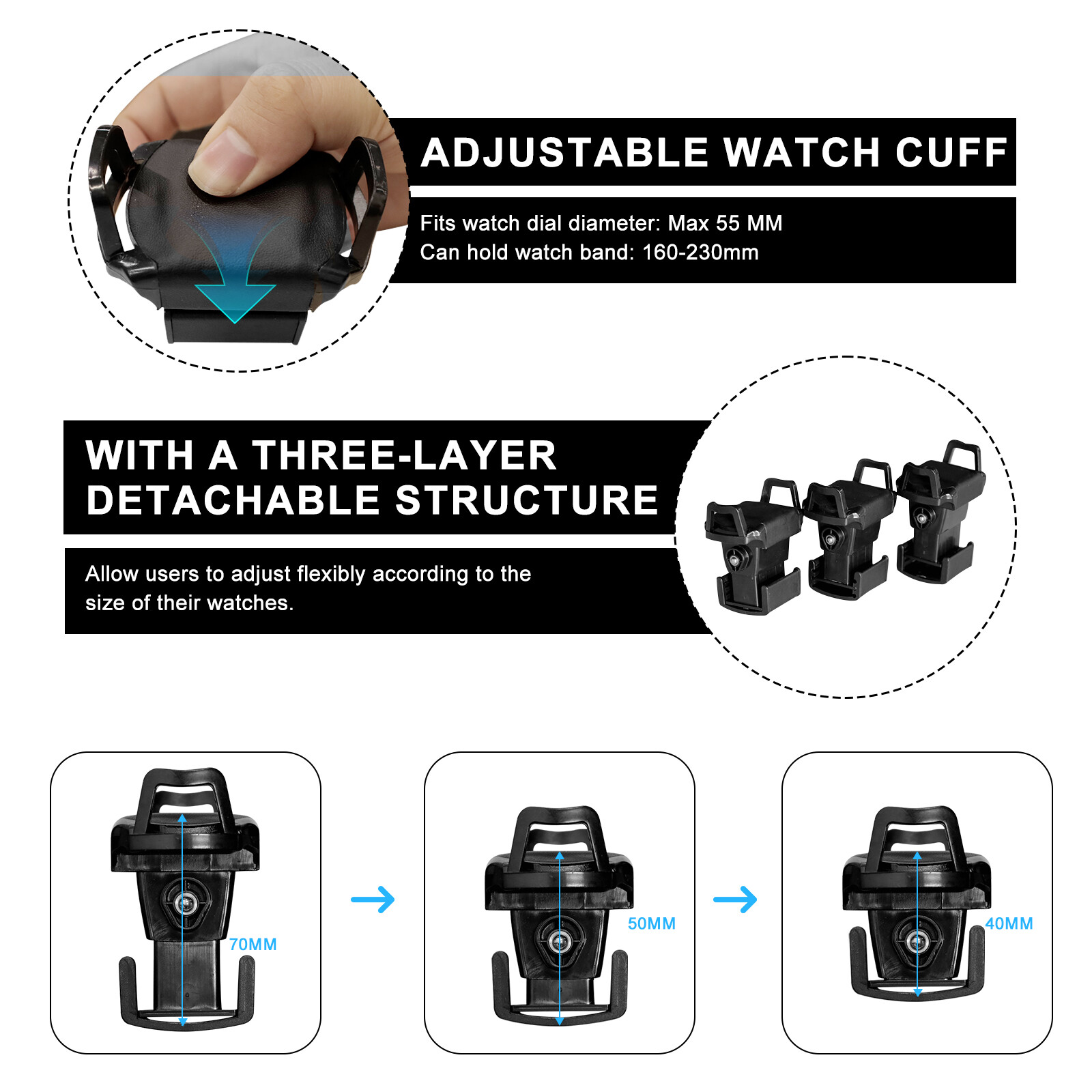 New Automatic 3 Watch Winder Fingerprint Unlock Display Watch Box LED LCD Touch