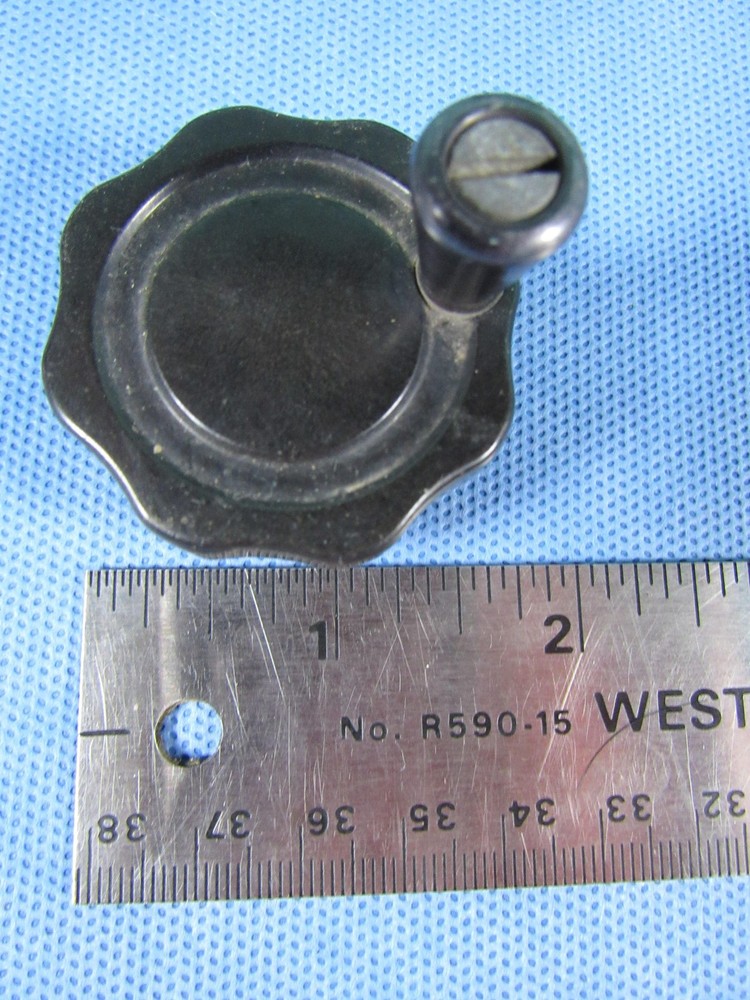 Lot 9 Rotary Control Potentiometer Knobs W/ Aluminum Dial Scales Brass Insert