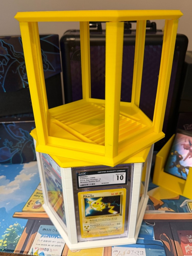 Rotating STACKABLE Card Display - PSA rotating hexagon