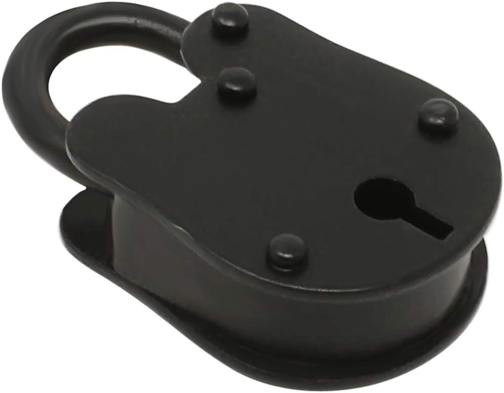 Antique Solid Iron Lock with Skeleton Keys - Pirate Treasure Lock (2.75")