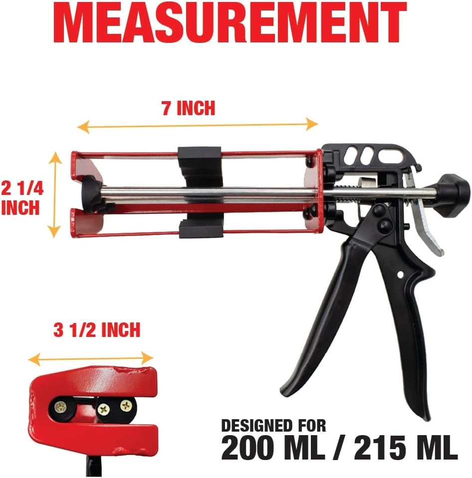 LAUCO Epoxy Gun Dual Cartridge 200 ml, Dual Cartridge Epoxy Gun, (33093)