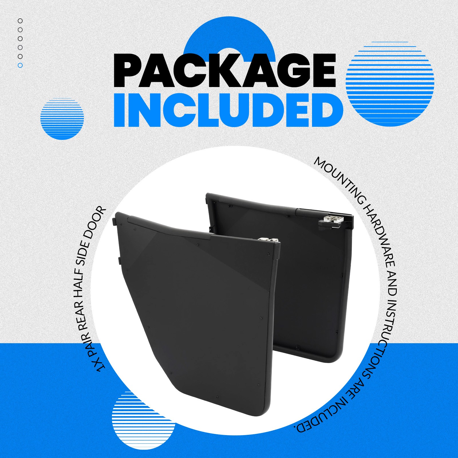 New Aluminum For Polaris Ranger 500 570 EV ETX Mid Size 2015-2022 Half Door Kit