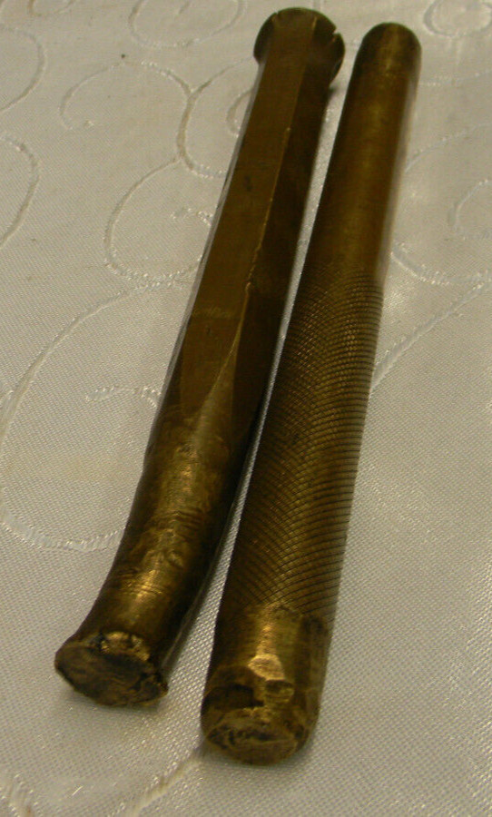 2PC UNBRANDED 1/2" DIAMETER 7-1/2" LONG BRASS DRIFT PUNCH SET