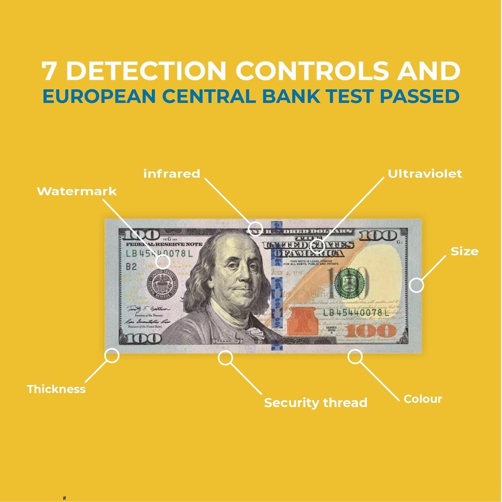 NEW Detectalia Banknote Counterfeit Detector D7T+