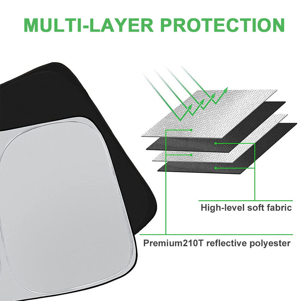 Foldable Extra Large Car Front Windshield Sun Shade Visor Cover Heat UV Blocking