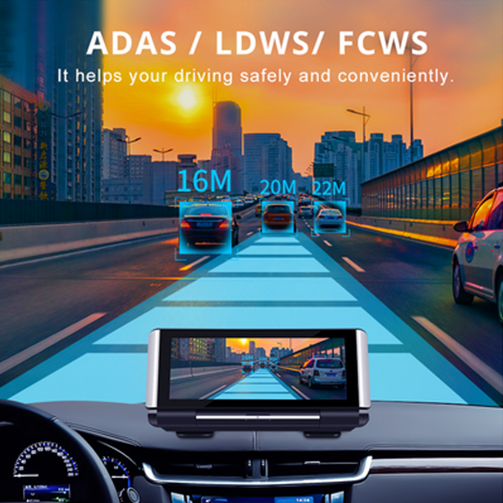 Dash Camera Car DVR Video Recorder Dual Lens Navigation G-sensor ADAS G-sensor