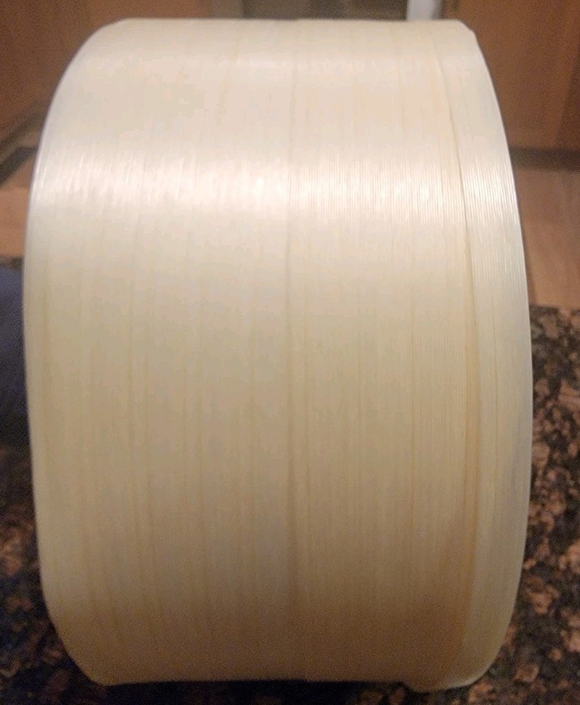 Plastic Strapping 16P064 3,000 ft Overall Lg, White, 4 in Core