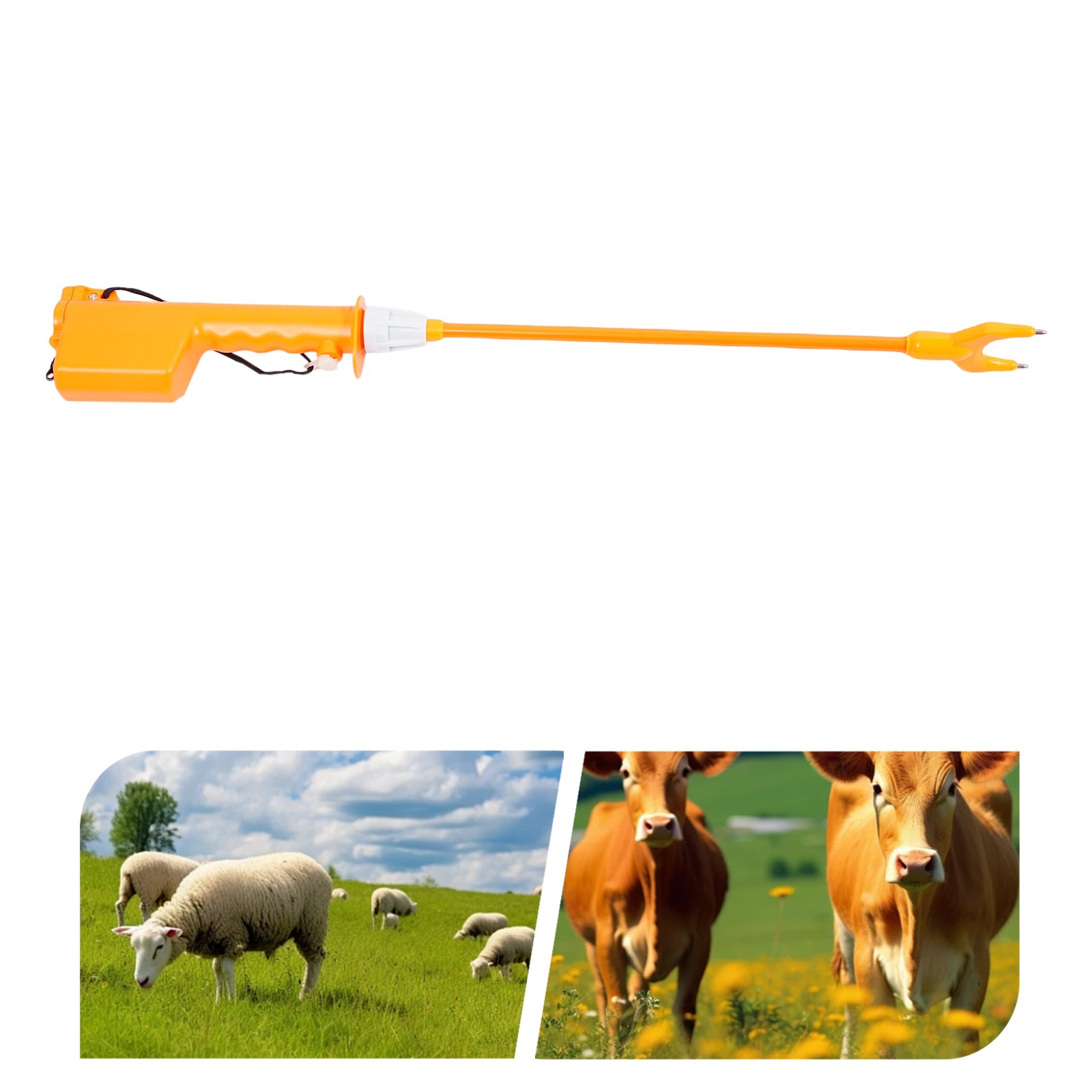 9000V Rechargeable Hot Shot Cattle Prod Stick Electric Shock Livestock Prodder