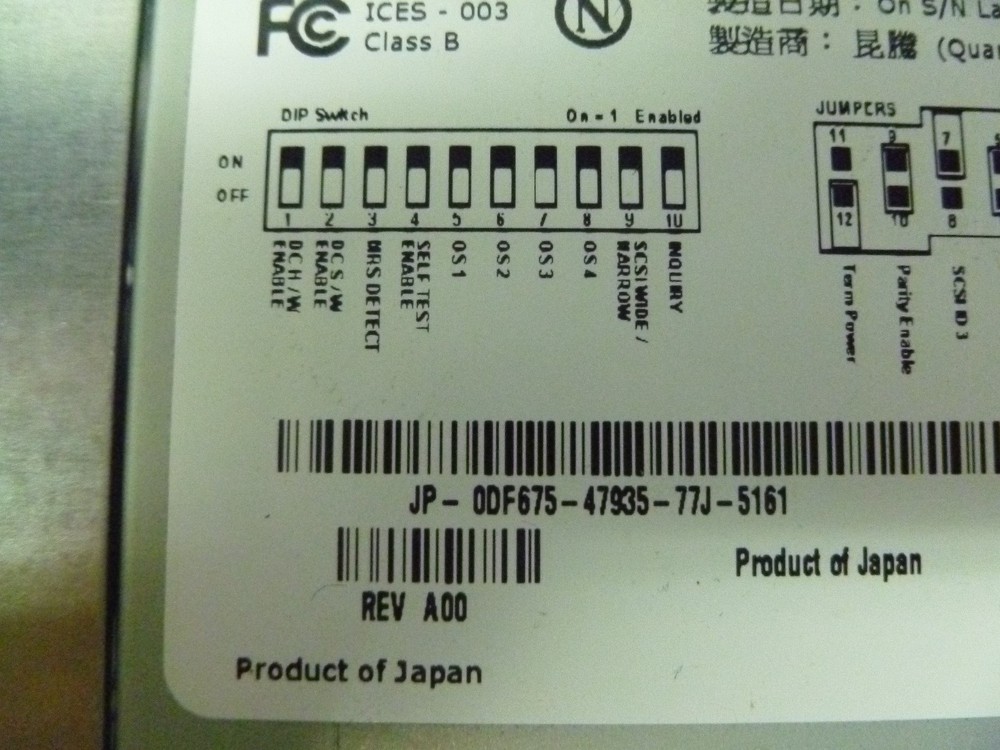 DELL QUANTUM CD72LWH 0DF675 DAT72 DIGITAL DATA STORAGE TAPE DRIVE