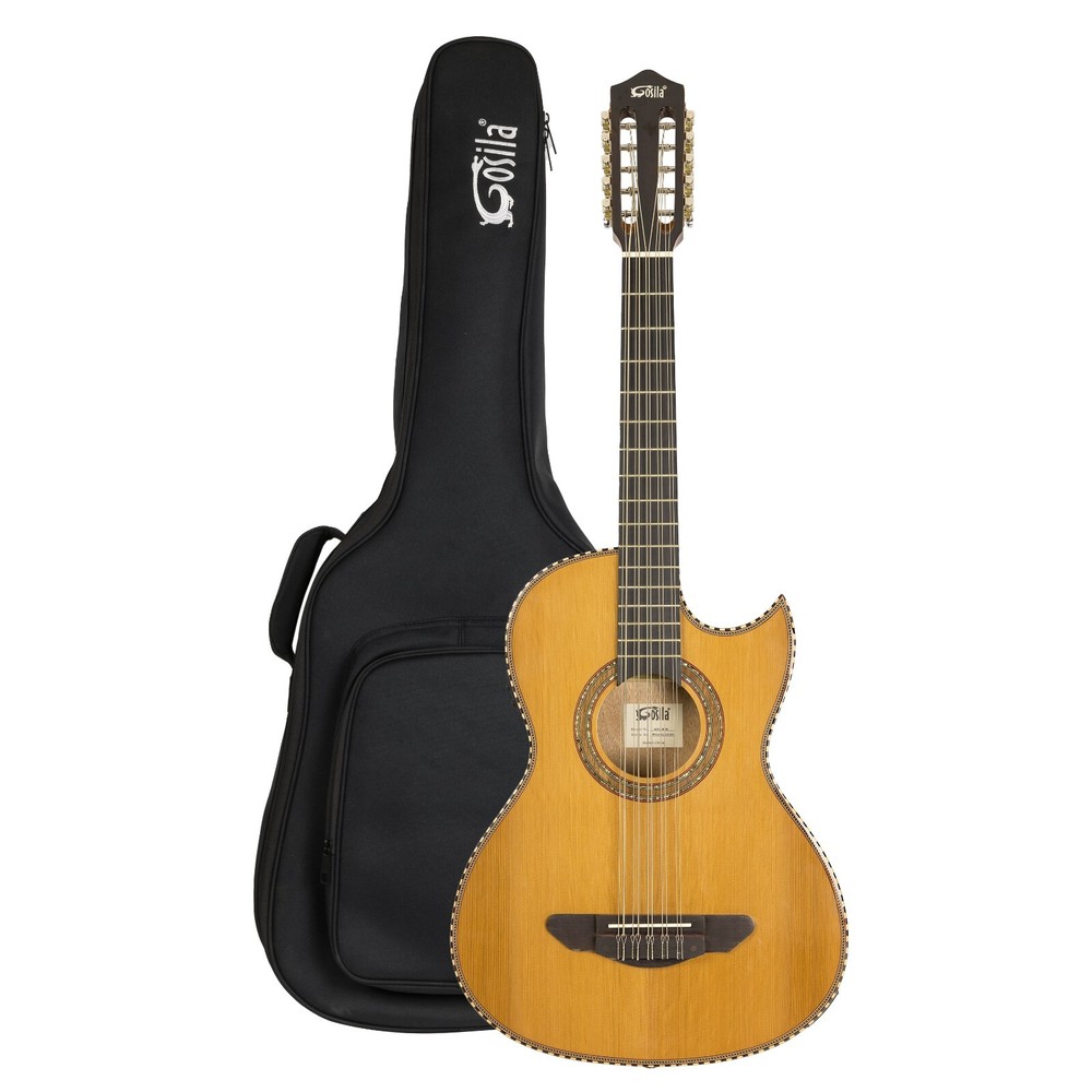 10 String Electric Acoustic Bajo Quinto Solid Cedar Top Sapele back & sides