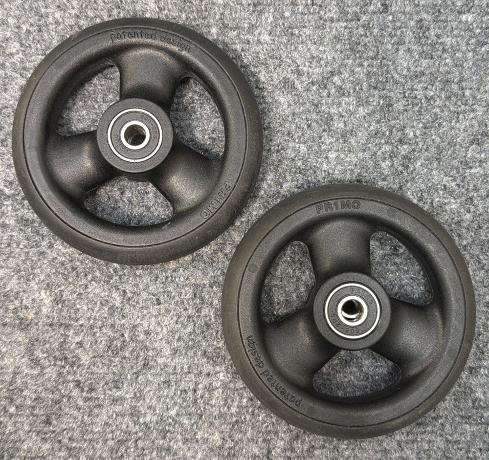 Pr1mo 3 Spoke 3" X 3/4" Caster Wheel Pair Wheelchair Solid Primo #113