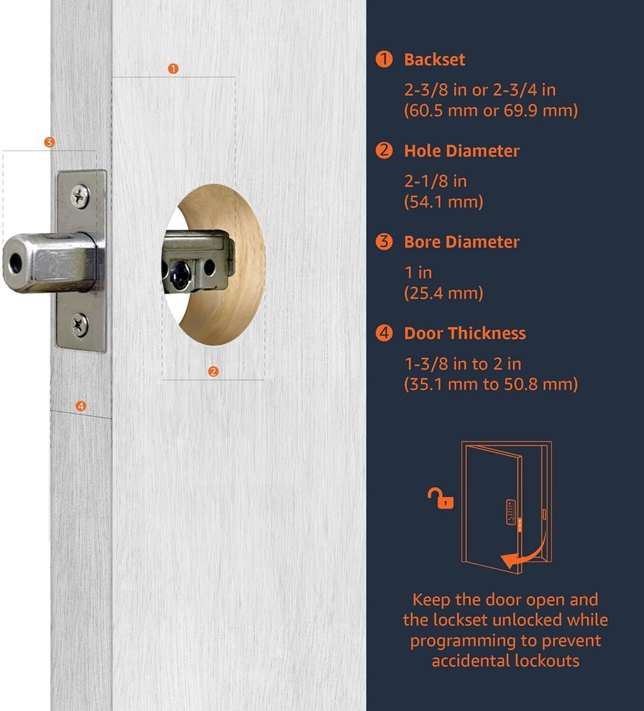 Electronic keypad deadbolt door lock with touch control keyless entry 1 pc.