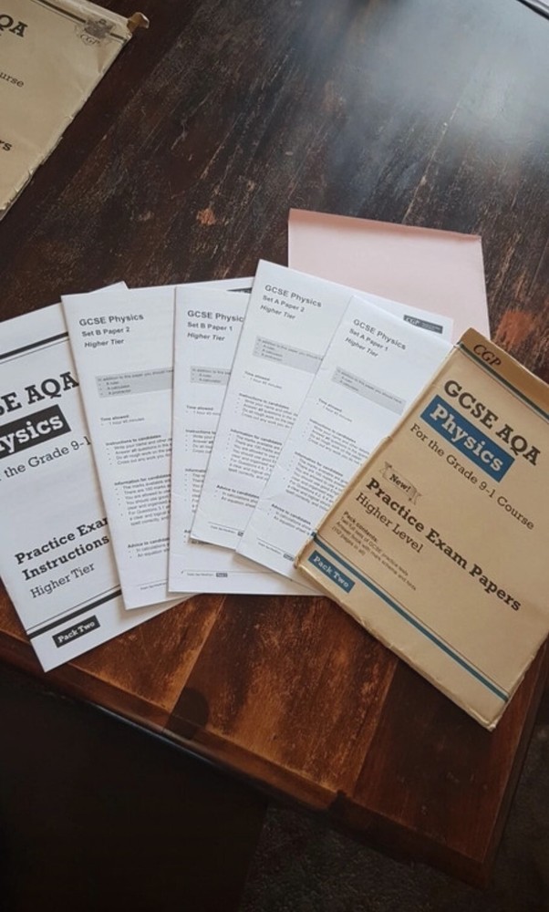 GCSE AQA Physics CGP Bundle- revision guide, revision & practice (&papers) exam