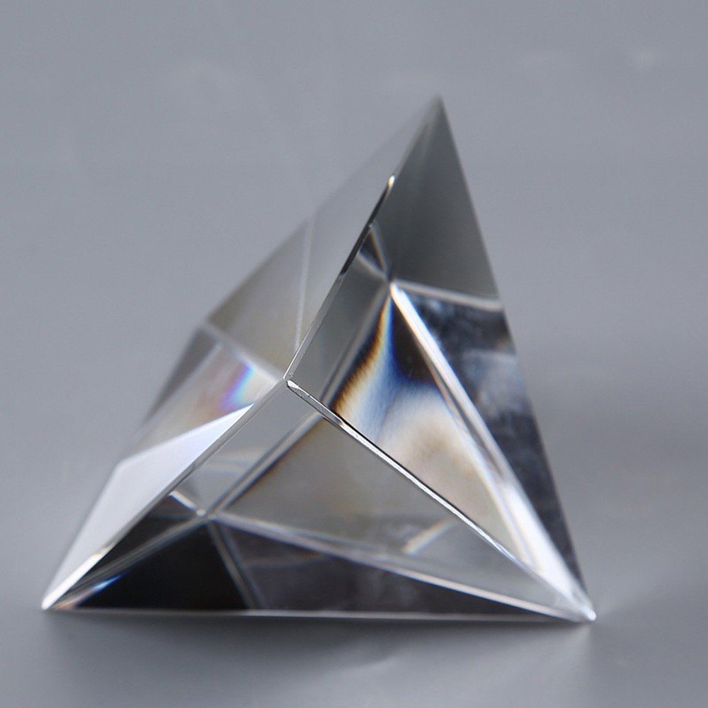 Crystal Rainbow Maker Equilateral Prisms Pyramid Shape Glass Optical