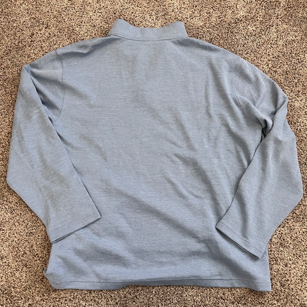 IZOD Luxury Classics Quarter Zip Pullover X-Large Light Blue Golf Sweater