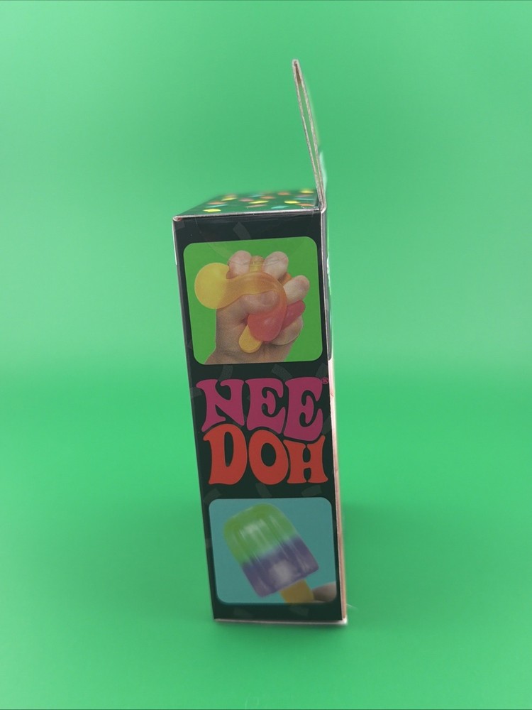 NeeDoh Nice-Sicle Pink And Orange Super Solid Squishy Popsicle NEW Authentic