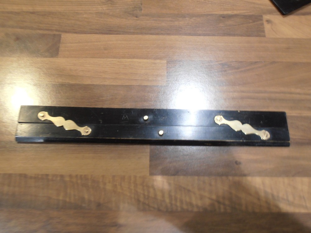 Vintage Ebonised & Brass Rolling and Parallel Rule Combo
