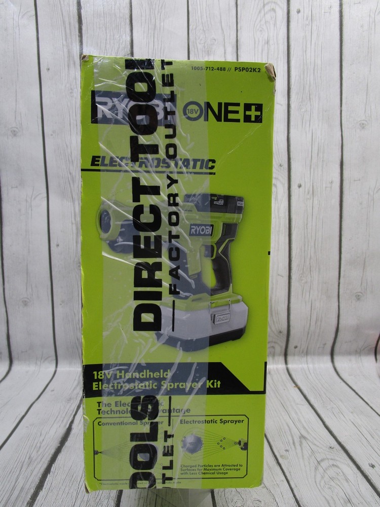 Ryobi PSP02K2 Cordless Handheld Electrostatic Sprayer Kit NEW Open Box