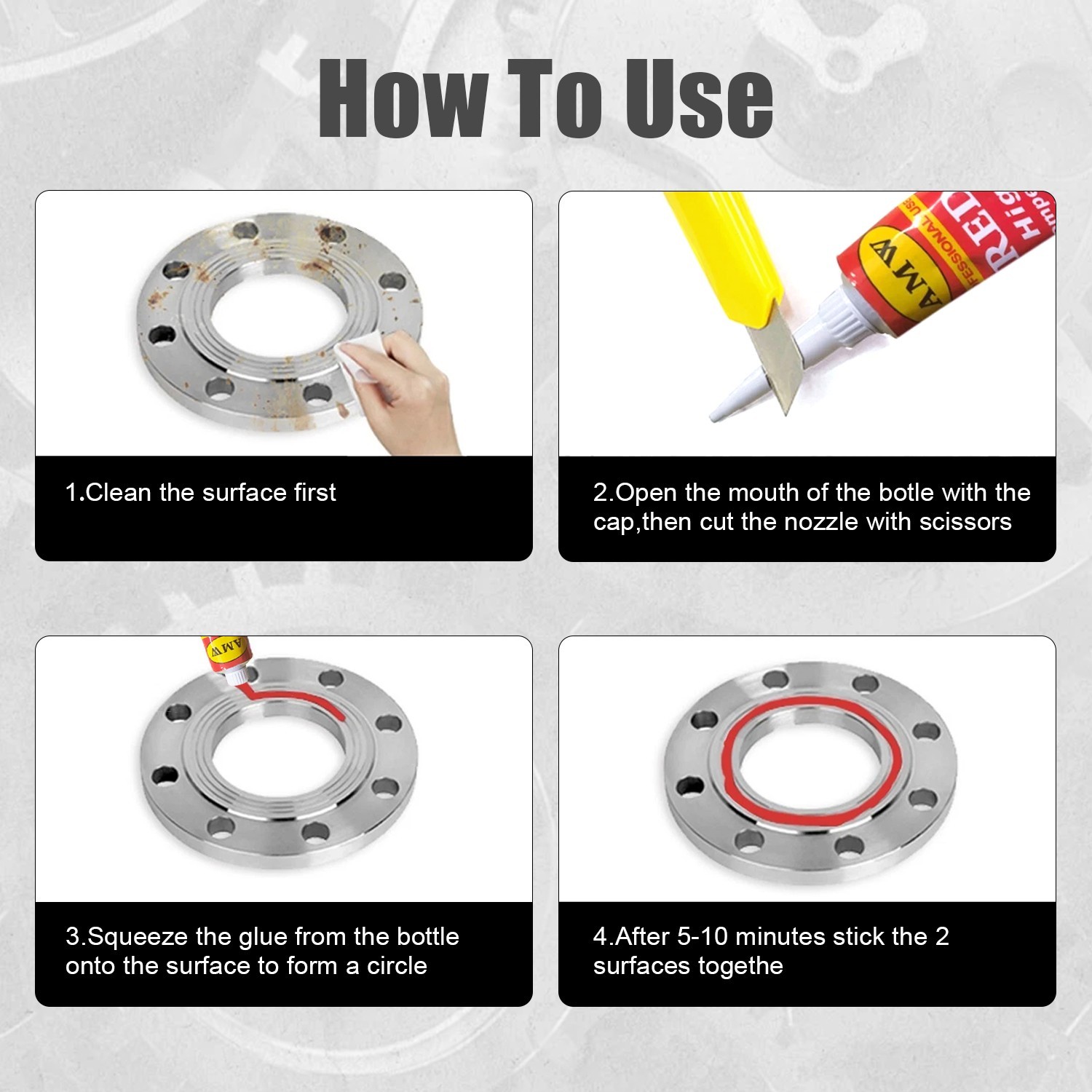 36pcs RTV Silicone Gasket Maker High-Temp Instant Sealant 3.0 oz. for auto boat